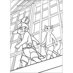 Dibujo para colorear: El Gato con Botas (Películas de Animación) #170638 - Dibujos para Colorear e Imprimir Gratis