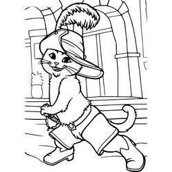 Dibujo para colorear: El Gato con Botas (Películas de Animación) #170662 - Dibujos para Colorear e Imprimir Gratis