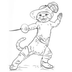 Dibujo para colorear: El Gato con Botas (Películas de Animación) #170666 - Dibujos para Colorear e Imprimir Gratis