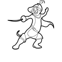 Dibujo para colorear: El Gato con Botas (Películas de Animación) #170700 - Dibujos para Colorear e Imprimir Gratis