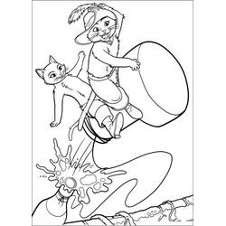 Dibujo para colorear: El Gato con Botas (Películas de Animación) #206794 - Dibujos para Colorear e Imprimir Gratis