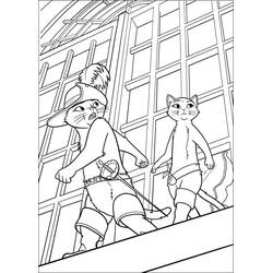 Dibujo para colorear: El Gato con Botas (Películas de Animación) #206799 - Dibujos para Colorear e Imprimir Gratis