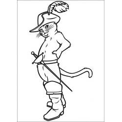 Dibujo para colorear: El Gato con Botas (Películas de Animación) #206801 - Dibujos para Colorear e Imprimir Gratis