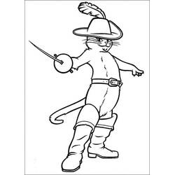Dibujo para colorear: El Gato con Botas (Películas de Animación) #206806 - Dibujos para Colorear e Imprimir Gratis