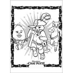 Dibujo para colorear: El Gato con Botas (Películas de Animación) #206812 - Dibujos para Colorear e Imprimir Gratis