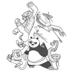 Dibujo para colorear: Kung Fu Panda (Películas de animación) #73332 - Dibujos para Colorear e Imprimir Gratis