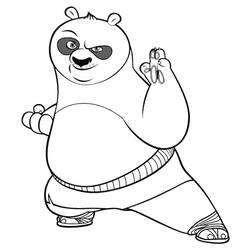 Dibujos para colorear: Kung Fu Panda - Dibujos para colorear
