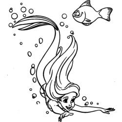 Dibujo para colorear: La Sirenita (Películas de animación) #127353 - Dibujos para Colorear e Imprimir Gratis