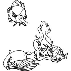 Dibujo para colorear: La Sirenita (Películas de animación) #127455 - Dibujos para Colorear e Imprimir Gratis