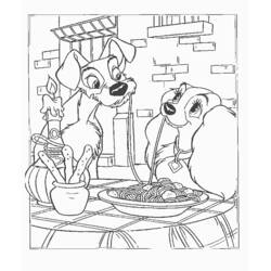 Dibujo Lady y the Tramp (Películas de Animación) #133238 para imprimir y colorear