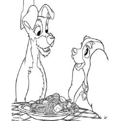 Dibujo Lady y the Tramp (Películas de Animación) #133258 para imprimir y colorear