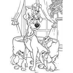 Dibujo Lady y the Tramp (Películas de Animación) #133348 para imprimir y colorear