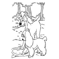 Dibujo Lady y the Tramp (Películas de Animación) #206447 para imprimir y colorear