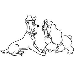 Dibujo Lady y the Tramp (Películas de Animación) #206458 para imprimir y colorear
