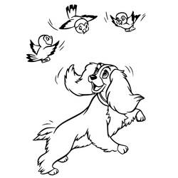 Dibujo Lady y the Tramp (Películas de Animación) #206460 para imprimir y colorear