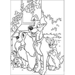 Dibujo Lady y the Tramp (Películas de Animación) #206468 para imprimir y colorear