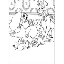 Dibujo Lady y the Tramp (Películas de Animación) #206483 para imprimir y colorear