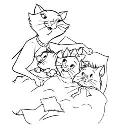 Dibujo para colorear: Los Aristogatos (Películas de Animación) #26871 - Dibujos para Colorear e Imprimir Gratis