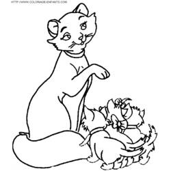 Dibujo para colorear: Los Aristogatos (Películas de Animación) #26876 - Dibujos para Colorear e Imprimir Gratis