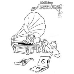 Dibujo para colorear: Los Aristogatos (Películas de Animación) #26904 - Dibujos para Colorear e Imprimir Gratis