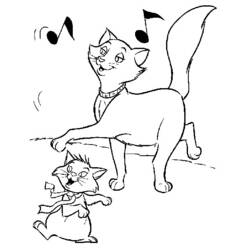 Dibujo para colorear: Los Aristogatos (Películas de Animación) #26905 - Dibujos para Colorear e Imprimir Gratis