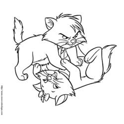 Dibujo para colorear: Los Aristogatos (Películas de Animación) #26909 - Dibujos para Colorear e Imprimir Gratis