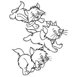 Dibujo para colorear: Los Aristogatos (Películas de Animación) #26919 - Dibujos para Colorear e Imprimir Gratis