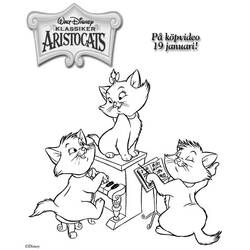 Dibujo para colorear: Los Aristogatos (Películas de Animación) #26920 - Dibujos para Colorear e Imprimir Gratis