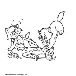 Dibujo para colorear: Los Aristogatos (Películas de Animación) #26968 - Dibujos para Colorear e Imprimir Gratis