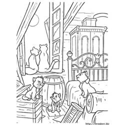 Dibujo para colorear: Los Aristogatos (Películas de Animación) #26971 - Dibujos para Colorear e Imprimir Gratis