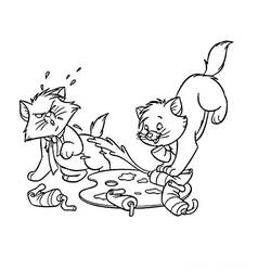 Dibujo para colorear: Los Aristogatos (Películas de Animación) #26987 - Dibujos para Colorear e Imprimir Gratis