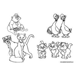 Dibujo para colorear: Los Aristogatos (Películas de Animación) #26991 - Dibujos para Colorear e Imprimir Gratis