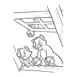 Dibujo para colorear: Los Aristogatos (Películas de Animación) #27038 - Dibujos para Colorear e Imprimir Gratis