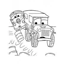 Dibujo para colorear: Los Bagnoles (Cars) (Películas de Animación) #132628 - Dibujos para Colorear e Imprimir Gratis