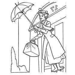 Dibujo para colorear: Mary Poppins (Películas de Animación) #204811 - Dibujos para Colorear e Imprimir Gratis