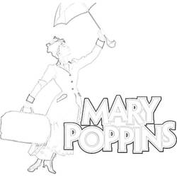 Dibujo para colorear: Mary Poppins (Películas de Animación) #204817 - Dibujos para Colorear e Imprimir Gratis