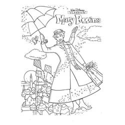 Dibujos para colorear: Mary Poppins - Dibujos para Colorear e Imprimir Gratis
