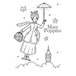 Dibujo para colorear: Mary Poppins (Películas de Animación) #204823 - Dibujos para Colorear e Imprimir Gratis
