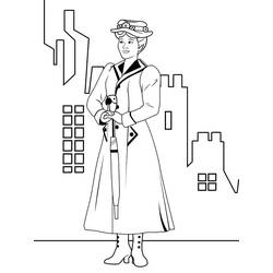 Dibujo para colorear: Mary Poppins (Películas de Animación) #204826 - Dibujos para Colorear e Imprimir Gratis