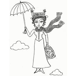 Dibujo para colorear: Mary Poppins (Películas de Animación) #204827 - Dibujos para Colorear e Imprimir Gratis