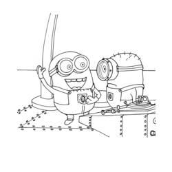 Dibujo para colorear: Minions (Películas de animación) #72209 - Dibujos para Colorear e Imprimir Gratis