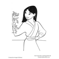 Dibujo para colorear: Mulan (Películas de animación) #133631 - Dibujos para Colorear e Imprimir Gratis