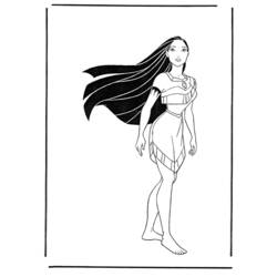 Dibujo para colorear: Pocahontas (Películas de animación) #131339 - Dibujos para Colorear e Imprimir Gratis