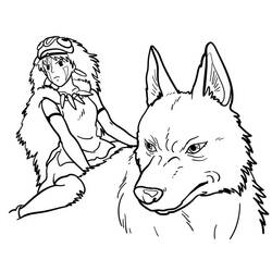 Dibujo para colorear: Princess Mononoke (Películas de Animación) #182070 - Dibujos para Colorear e Imprimir Gratis