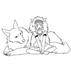 Dibujo para colorear: Princess Mononoke (Películas de Animación) #182073 - Dibujos para Colorear e Imprimir Gratis
