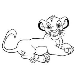 Dibujo para colorear: Simba (Películas de animación) #170036 - Dibujos para Colorear e Imprimir Gratis
