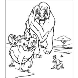 Dibujo para colorear: Simba (Películas de animación) #170046 - Dibujos para Colorear e Imprimir Gratis