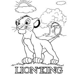 Dibujo Simba (Películas de Animación) #202499 para imprimir y colorear