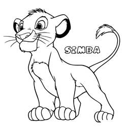 Dibujo Simba (Películas de Animación) #202501 para imprimir y colorear
