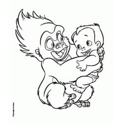 Dibujo para colorear: Tarzan (Películas de animación) #131086 - Dibujos para Colorear e Imprimir Gratis